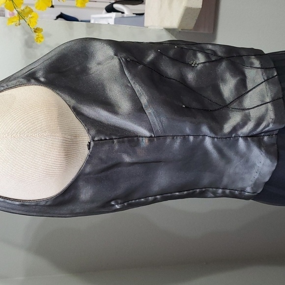 ARIANNA BY Rachel Kaye gray/black gown. Size 4, eligant, chiffon over sa… - Picture 6 of 11